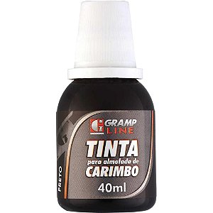 Tinta Para Carimbo 40ml Preta Cx.C/12 400700202 Gramp Line