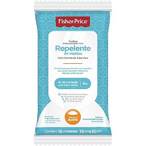 Toalhas Umedecidas Fisher-Price Repelente C/16un. Un 4708 Neutrocare