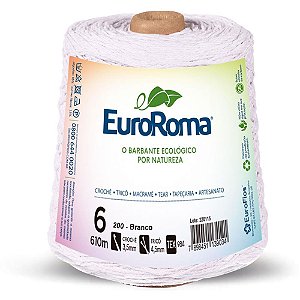 Barbante Colorido 600g 4/6 Fios 610m Branco Euroroma