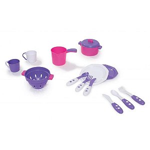 Brincando De Casinha Kit Cozinha Rosa Tateti