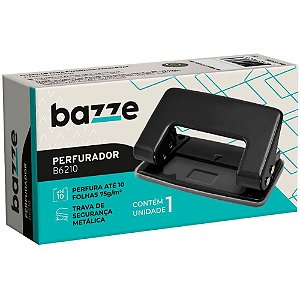 Perfurador De Papel Bazze B6210 P/10f 2furos Preto Summit