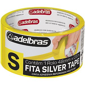 Fita De Alta Resistencia Silver Tape Amarela 48Mmx5M. Adelbras