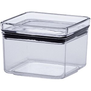 Pote Plástico Hermetic 480Ml Lumini Quadrado Paramount