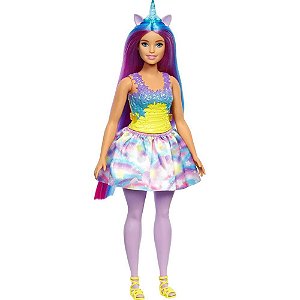 Barbie Fantasy Boneca Unicórnio Azul Mattel