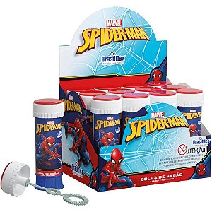 Bolha De Sabão Spider Man 60Ml C/Jogo Brasilflex