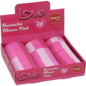 Borracha Colorida Mouse Love Pink Molin