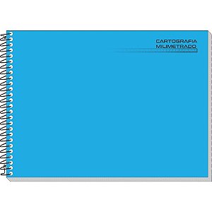 Caderno Desenho Milimetrado Azul Liso 48F Univ. Espiral C.D Tamoio