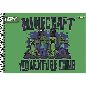 Caderno Desenho Univ. Capa Dura Minecraft 80Fls. Foroni