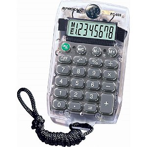 Calculadora De Bolso 8 Dig. Pc033 Transparente Procalc