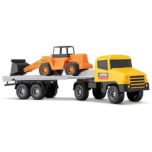 Caminhão Transcarregadeira C/Escavadeira Silmar Brinquedos