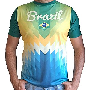Camiseta Da Copa Do Mundo Camiseta Brasil Verde M Leveza