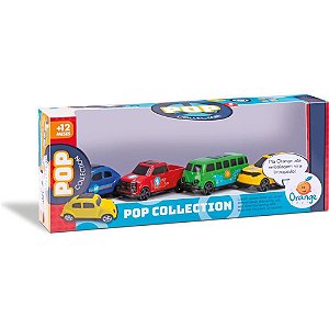 Carrinho Pop Cars Collection C/4 (S) Orange Toys