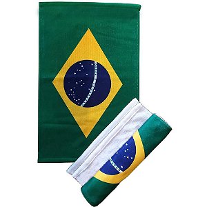 Decoração Copa Do Mundo Toalha Brasil 48X29Cm Leveza