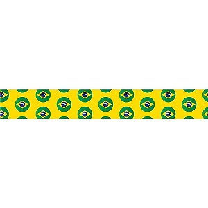 Fita Cetim Copa Do Mundo 15Mm 10M. Bandeiras Brasil Am Fitas Progresso