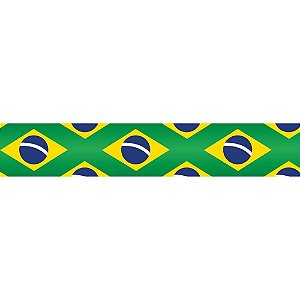 Fita Cetim Copa Do Mundo 22Mm 10M. Bandeiras Brasil Vd Fitas Progresso