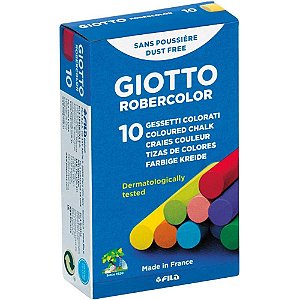 Giz Escolar Plastificado Giotto Colorido C/10 Fila Canson