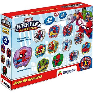 Jogo Da Memoria Super Hero Adventures 24Pcs Xalingo