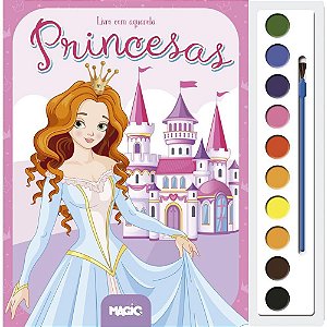 Livro Infantil Colorir Princesas  Aquarela Ciranda