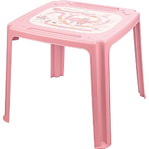 Mesinha E Cadeira Mesa Decorada Petit Rosa Plasutil