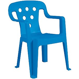 Mesinha E Cadeira Poltroninha Kids Azul Mor
