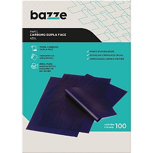 Papel Carbono Para Maquina Bazze A4 Dupla Face Azul Summit