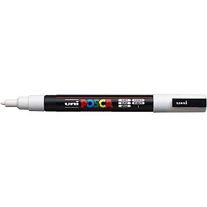 Pincel Marcador Artesanato Posca Pc-3M Fine Line Branco Sertic