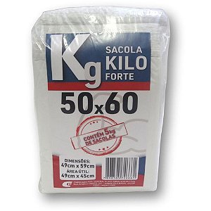 Sacola Plastica 50X60 C/520Unid. Kilo Forte Central Plast