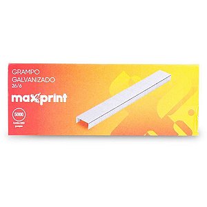 Grampo Para Grampeador 26/6 Galvanizado 5000 Grampos Maxprint