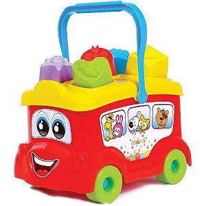 Brinquedo Educativo Baby Bus C/Cubinhos Maral