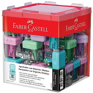 Apontador Com Deposito Tons Pastel (S) Faber-Castell