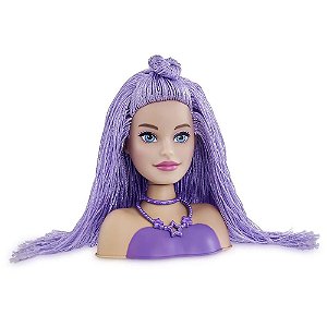 Boneca Barbie Styling Head Lilas Pupee Brinquedos