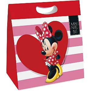 Caixa Para Presente Decorada Minnie Love Plus P 18X24Cm. Cromus