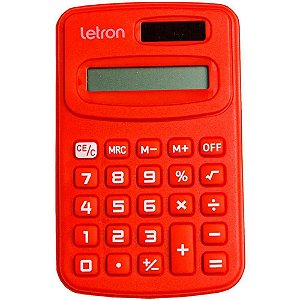 Calculadora De Bolso 8 Digitos Vermelha Com Bateria Leonora