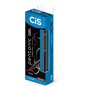 Caneta Gel Cis Pentonic 0,7Mm Marrom Sertic