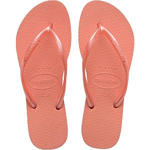 Chinelo Havaianas Feminino Slim 39/0 Rosa Peach Havaianas