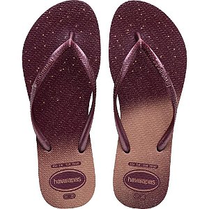 Chinelo Havaianas Feminino Slim Gloss 39/0 Terra Roxa Havaianas