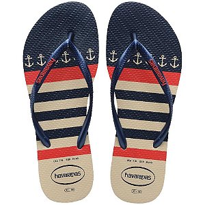 Chinelo Havaianas Feminino Slim Nautical 39/0 Marinho Havaianas