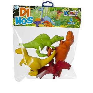 Dinossauro Dino C/04 Pecas (S) Kendy Brinquedos