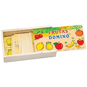 Domino Frutas Em Madeira 28Pcs Toy Mix