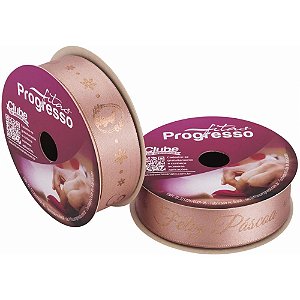 Fita De Cetim Pascoa 22Mm 10M. Feliz Pascoa Rose Fitas Progresso