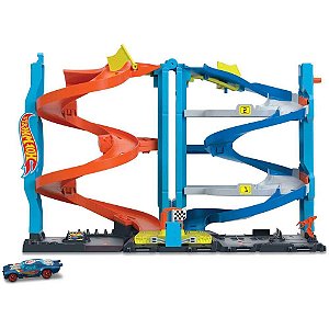 Hot Wheels Pista City Torre De Corrida Dupla 2 Em 1 Mattel