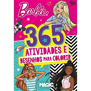 Livro Infantil Colorir 365 Atividades Barbie 288Pgs Magic Kids