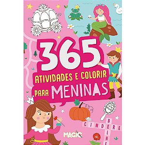 Livro Infantil Colorir 365 Atividades P/Meninas 288Pg Magic Kids