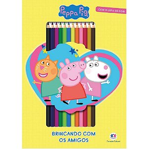 Livro Infantil Colorir Peppa Pig Kit Colorir C/Lapis Magic Kids