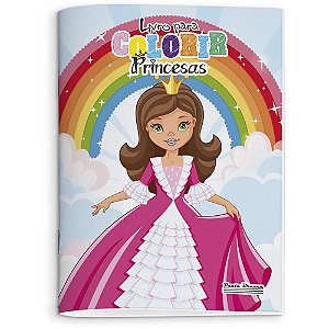Livro Infantil Colorir Princesas 8Pgs. Pauta Branca
