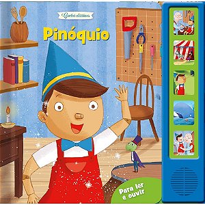 Livro Sonoro Pinoquio 19X19Cm 6Pgs 5Botoes Magic Kids