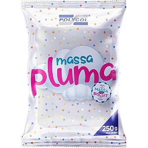 Massa De Porcelana Fria Biscuit Pluma 250G Branca Polycol