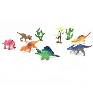 Miniatura Colecionavel Kit Dino Pvc Grande 9Pcs Pica Pau