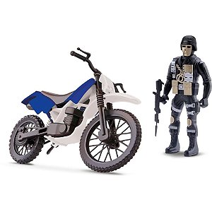 Moto Policia Com Soldado Samba Toys