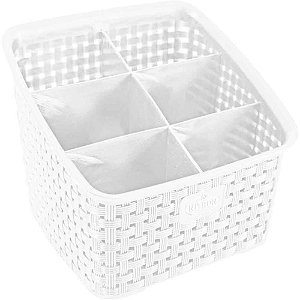 Organizador Rattan C/6 Divisoria Branco Nitron